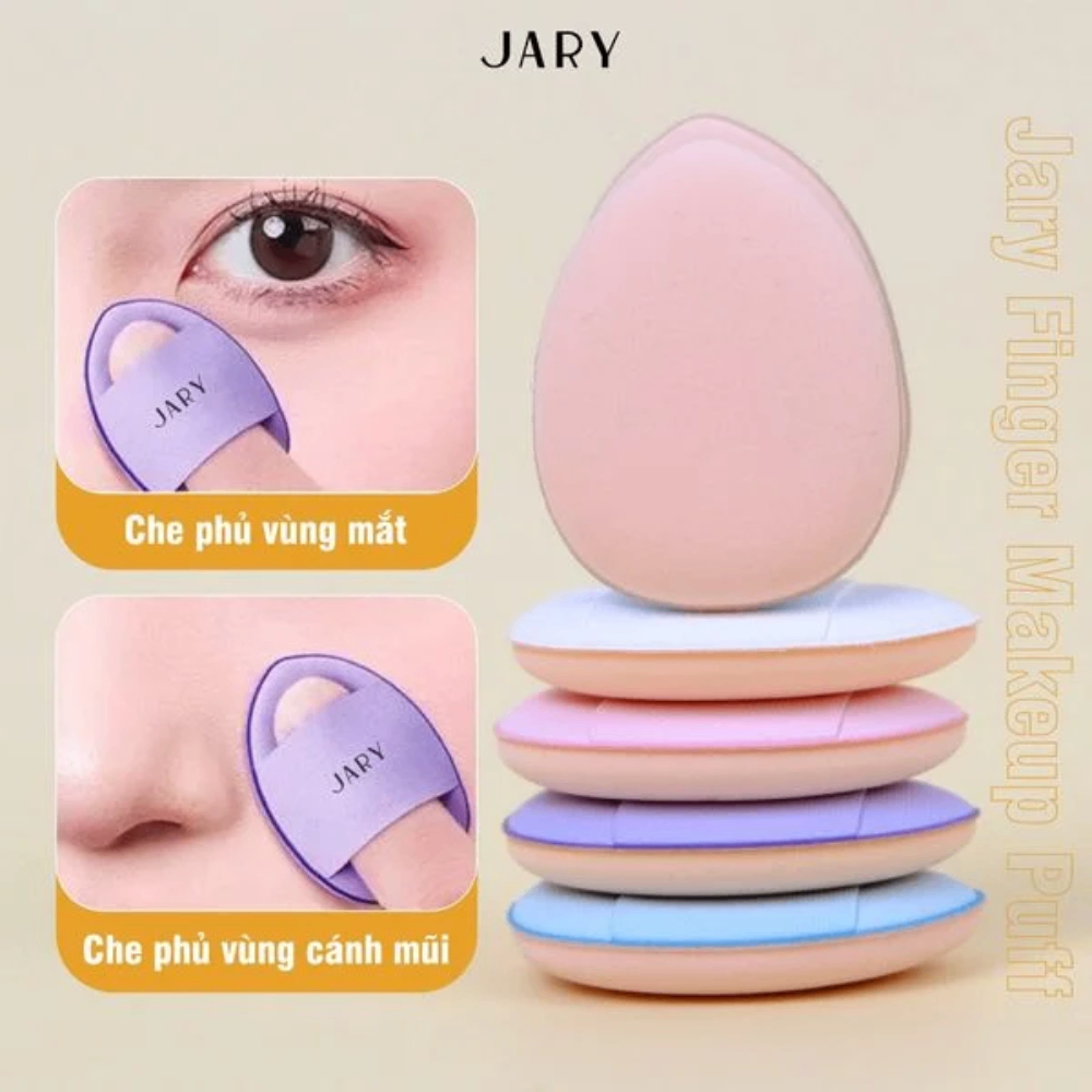 Mút trang điểm ngón tay JARY Finger Makeup Puff (set 2c) nhỏ gọn tiện lợi
