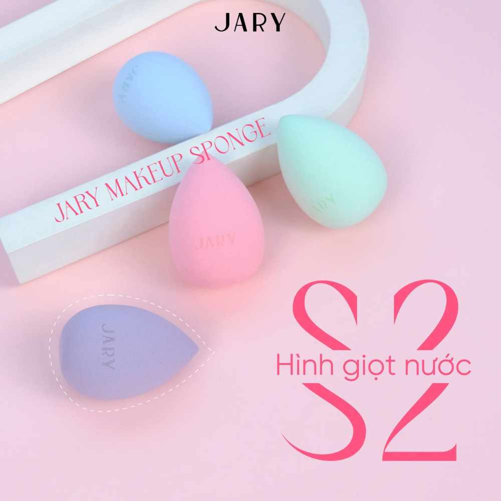 Mút trang điểm JARY Makeup Sponge giúp lớp nền mịn màng đều màu