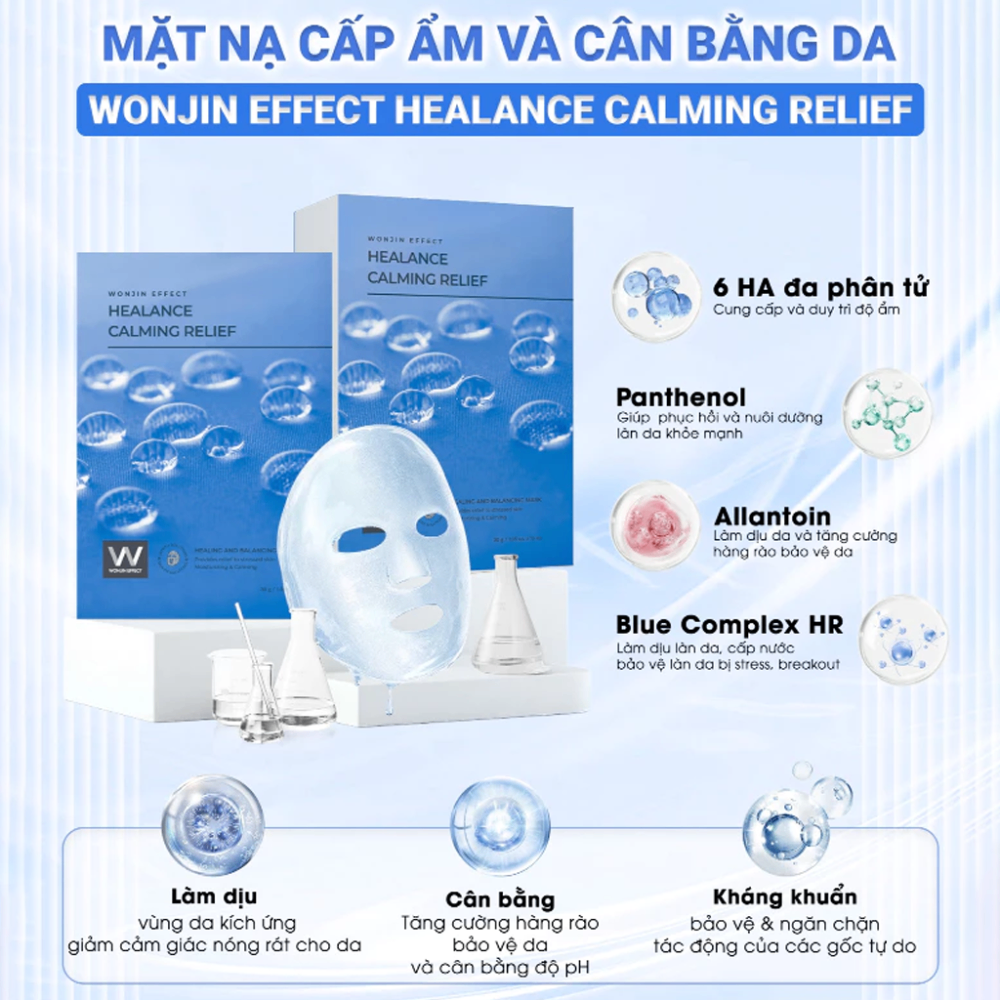 Mặt nạ Wonjin Healance Mask 30g cấp ẩm hỗ trợ dưỡng sáng