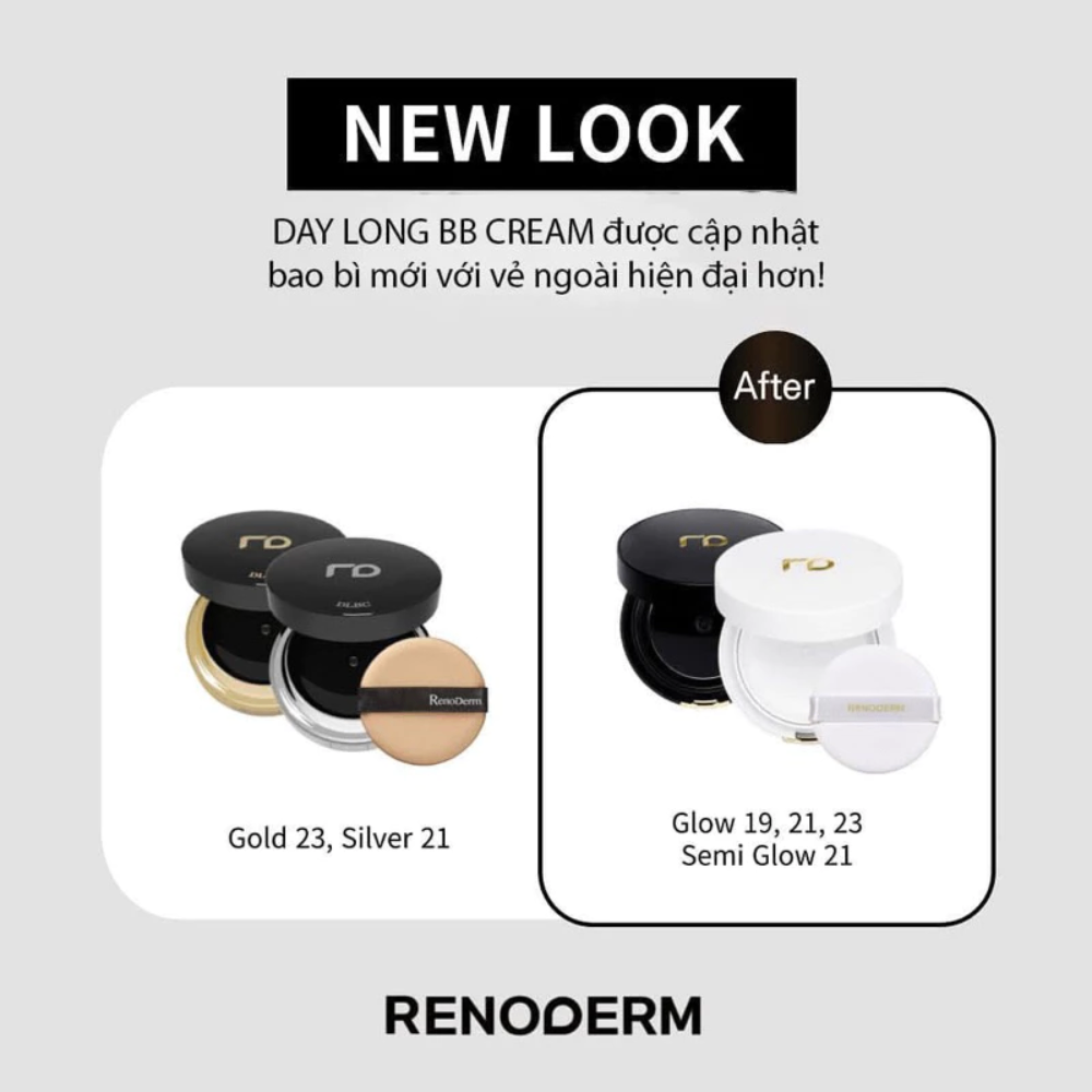 Phấn nước Renoderm Day Long BB Cream Glow 15g dưỡng da chống nắng lớp nền tự nhiên