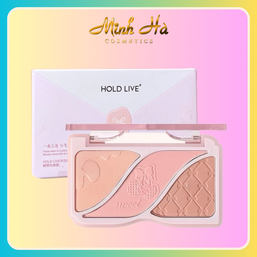 Phấn má Hold Live 3 ô Minor Emotions HL750 9g chất phấn mịn lên màu chuẩn