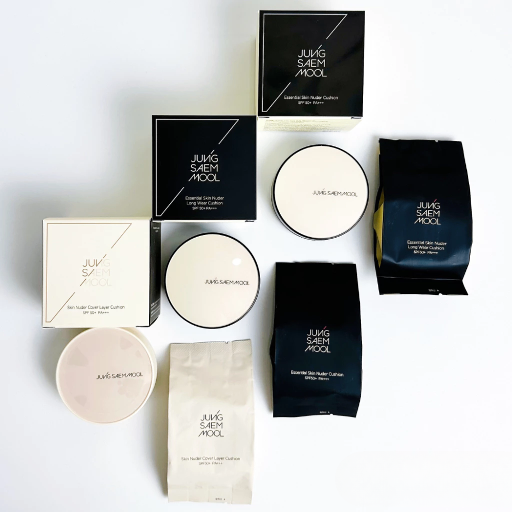 Phấn nước Jung Saem Mool Essential Skin Nuder Long Wear Cushion SPF50+ PA+++ (kèm lõi) 14g che phủ tốt bền màu