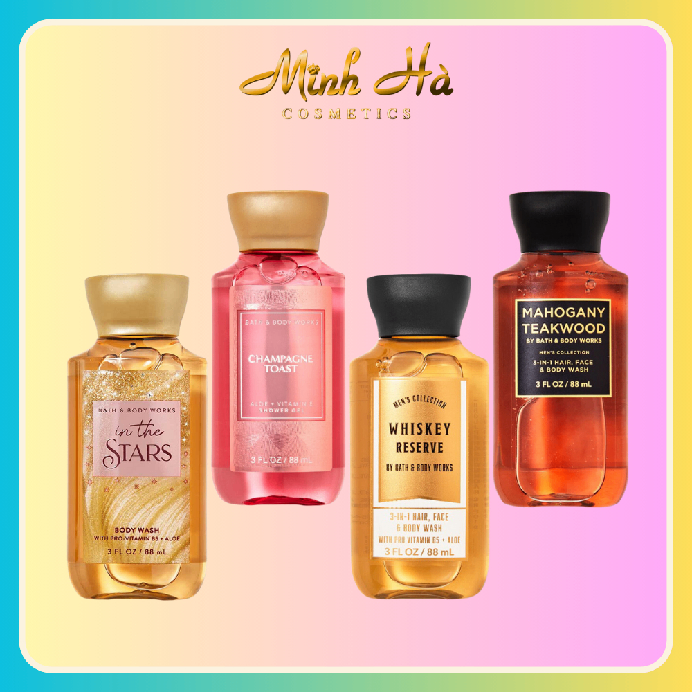 Sữa tắm Bath & Body Works 88ml các loại mùi hương ngọt ngào, sang trọng cho cả nam và nữ