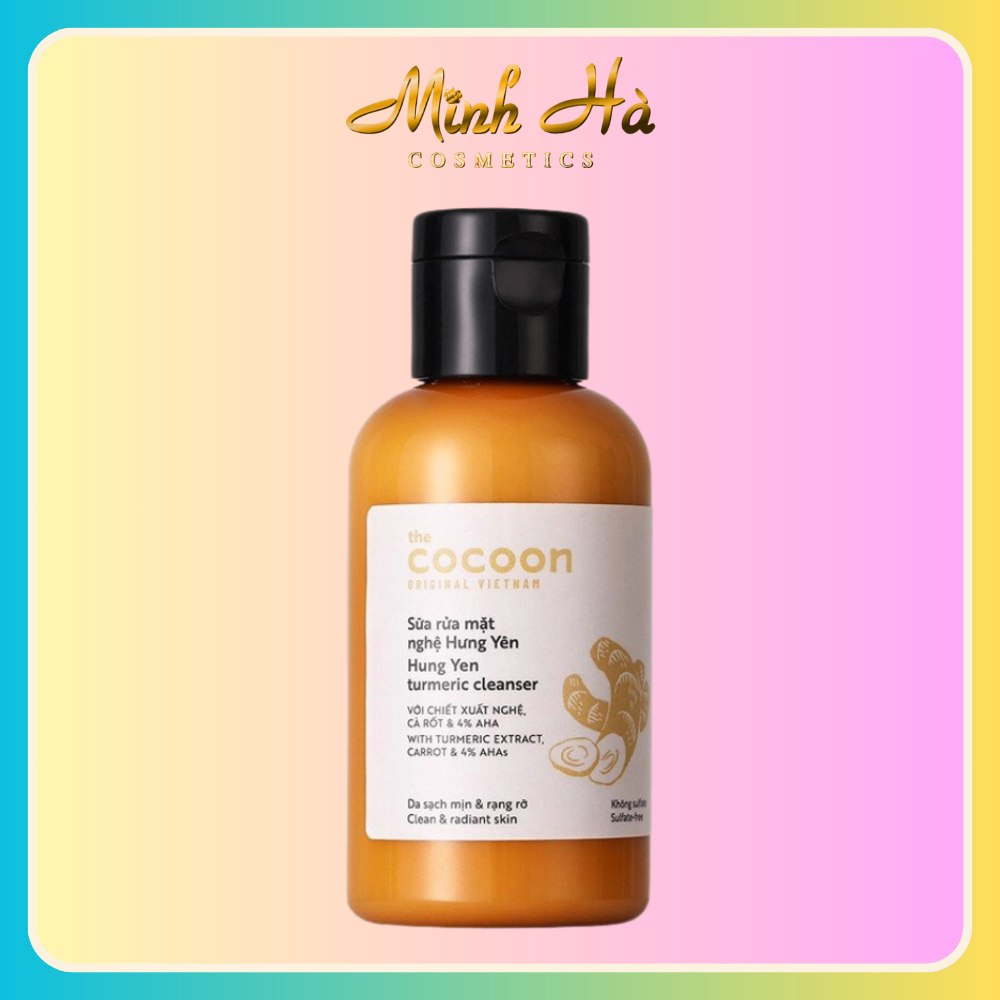 Sữa rửa mặt nghệ Hưng Yên Cocoon turmeric cleanser 140/310ml loại bỏ bụi bẩn, làm sáng da