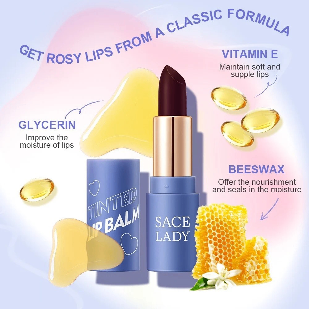 Son dưỡng môi Sace Lady Tinted Lip Balm SL627 4g dưỡng ẩm đổi màu theo nhiệt độ