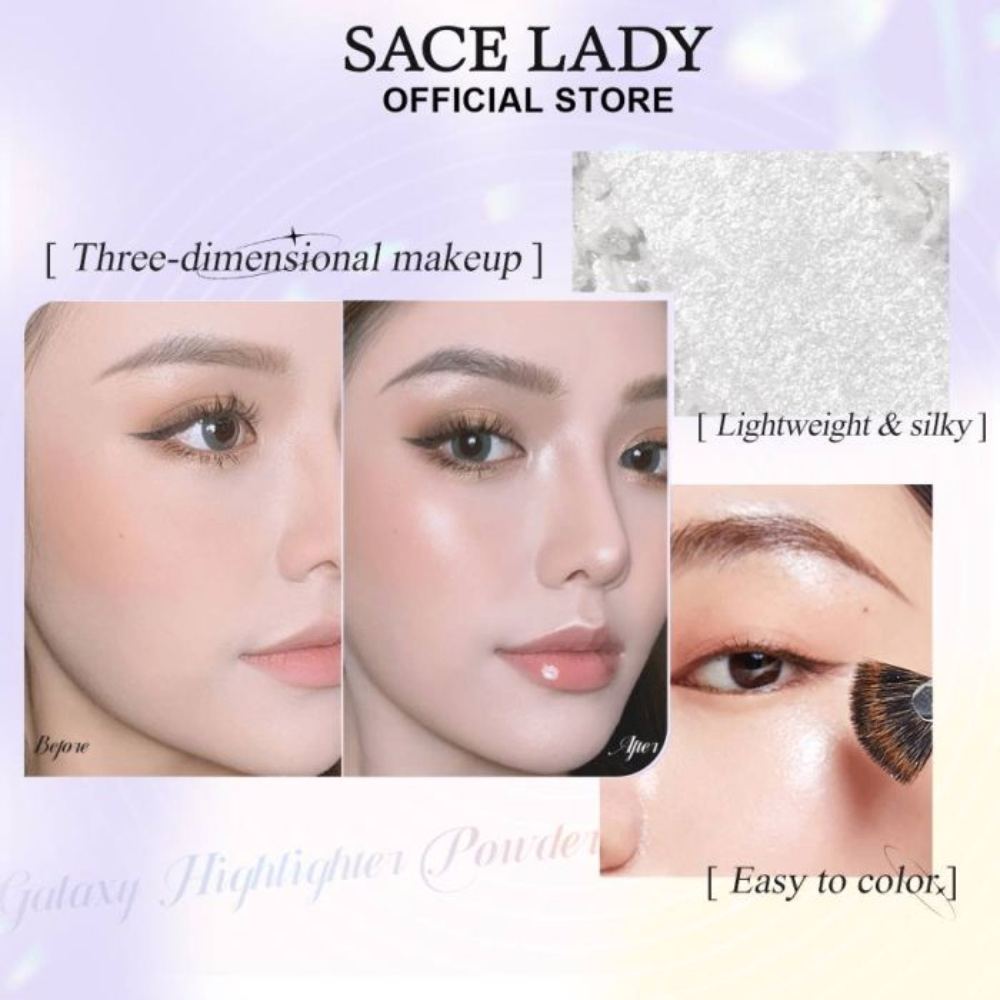 Phấn bắt sáng Sace Lady Galaxy Highlighter Powder 6g chất phấn mịn lâu trôi