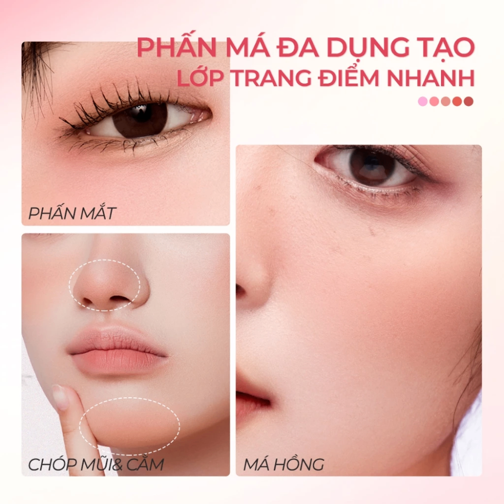 Má hồng dạng kem Sace Lady Air Cushion Clay Blush 3g kết cấu mượt mà lên màu chuẩn