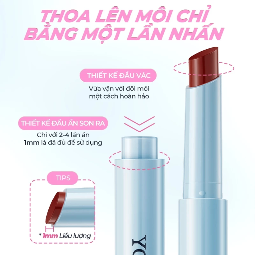 Son tint bóng Sace Lady Airy Fresh Glasting Water Tint Lipstick SL657 1.8g sáng bóng, mọng nước