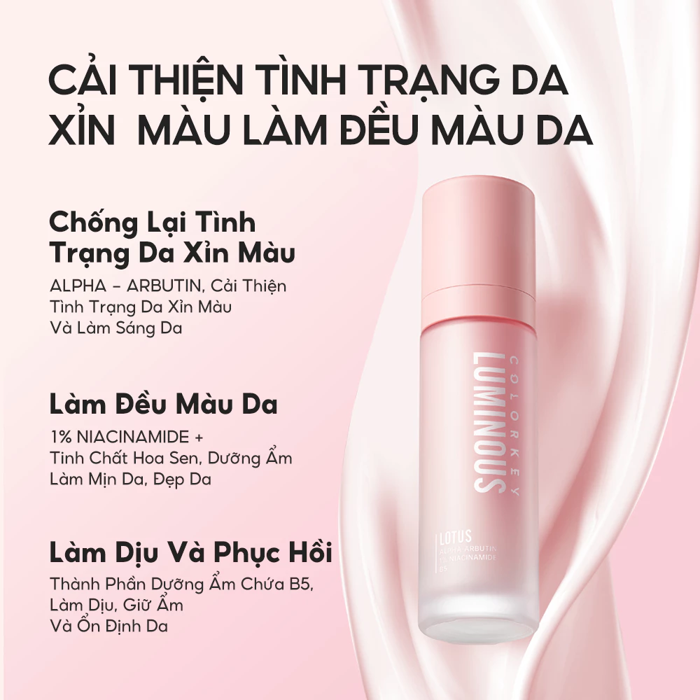 Gel dưỡng ẩm Colorkey Luminous Lotus 50ml làm dịu hỗ trợ sáng da