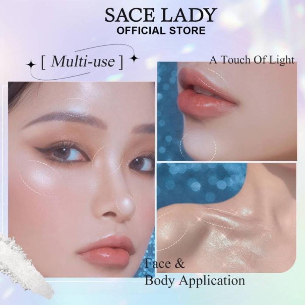 Phấn bắt sáng Sace Lady Galaxy Highlighter Powder 6g chất phấn mịn lâu trôi