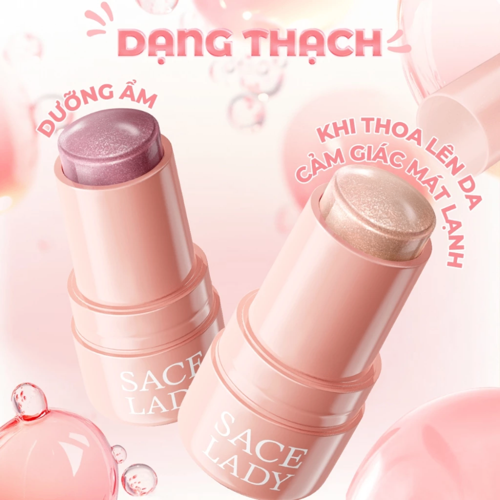 Thỏi bắt sáng Sace Lady Cooling Jelly Highlighter Stick 8g kết cấu thạch lâu trôi