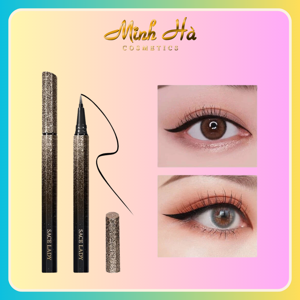 Kẻ mắt dạng nước Sace Lady Inky Black Eyeliner 1.2ml chống trôi kẻ mắt nhanh chóng