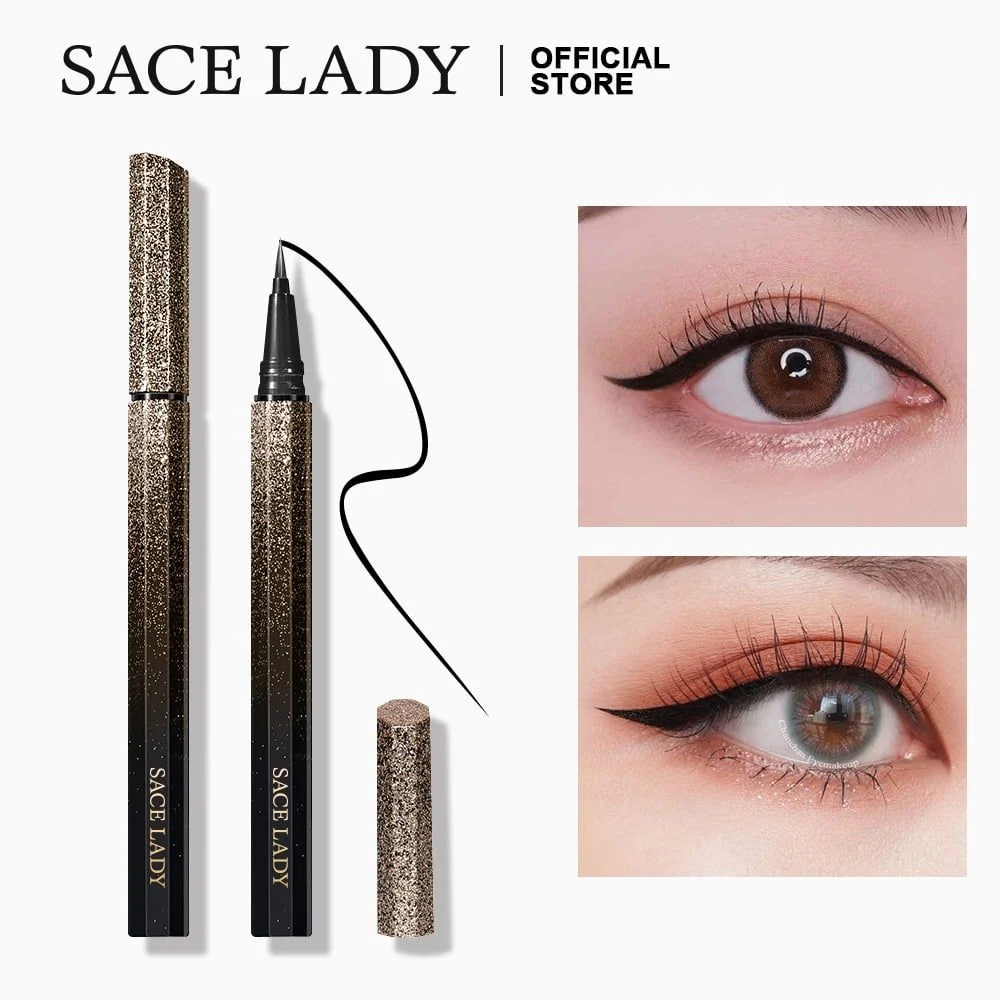Kẻ mắt dạng nước Sace Lady Inky Black Eyeliner 1.2ml chống trôi kẻ mắt nhanh chóng