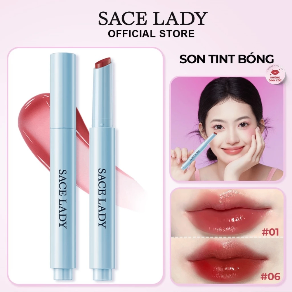 Son tint bóng Sace Lady Airy Fresh Glasting Water Tint Lipstick SL657 1.8g sáng bóng, mọng nước