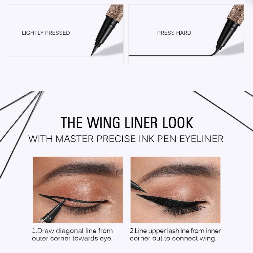 Kẻ mắt dạng nước Sace Lady Inky Black Eyeliner 1.2ml chống trôi kẻ mắt nhanh chóng