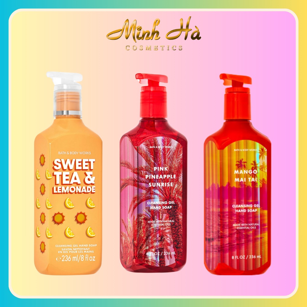 Gel rửa tay Bath & Body Works 236ml các mùi làm sạch và dưỡng ẩm cho da với mùi hương thơm nhẹ nhàng
