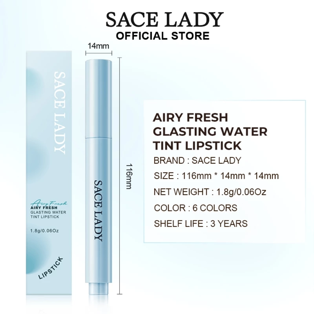 Son tint bóng Sace Lady Airy Fresh Glasting Water Tint Lipstick SL657 1.8g sáng bóng, mọng nước