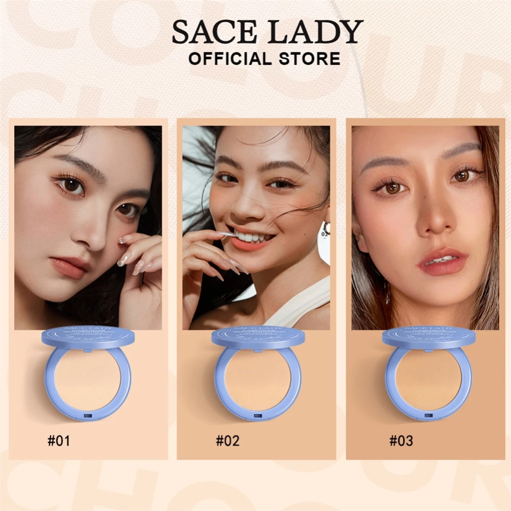 Phấn phủ nén Sace Lady Lasting Waterproof Pressed Powder 10g kiểm soát dầu dễ tán