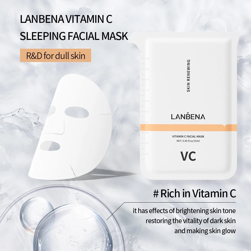 Mặt nạ giấy Lanbena Facial Mask 25ml dưỡng trắng da giúp da sáng bóng