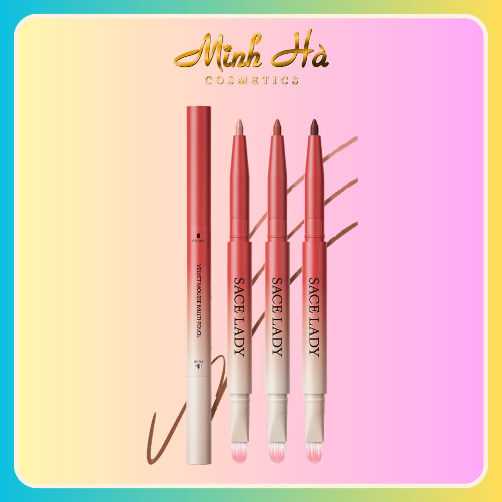 Chì kẻ viền môi Sace Lady Velvet Mousse Multi Pencil Shade 0.2g kết cấu mịn lì dễ tán