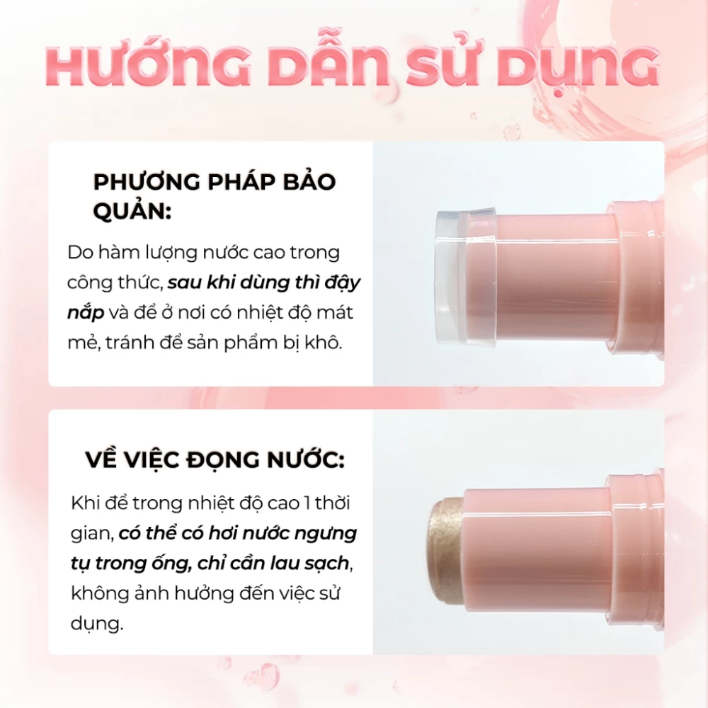 Thỏi bắt sáng Sace Lady Cooling Jelly Highlighter Stick 8g kết cấu thạch lâu trôi