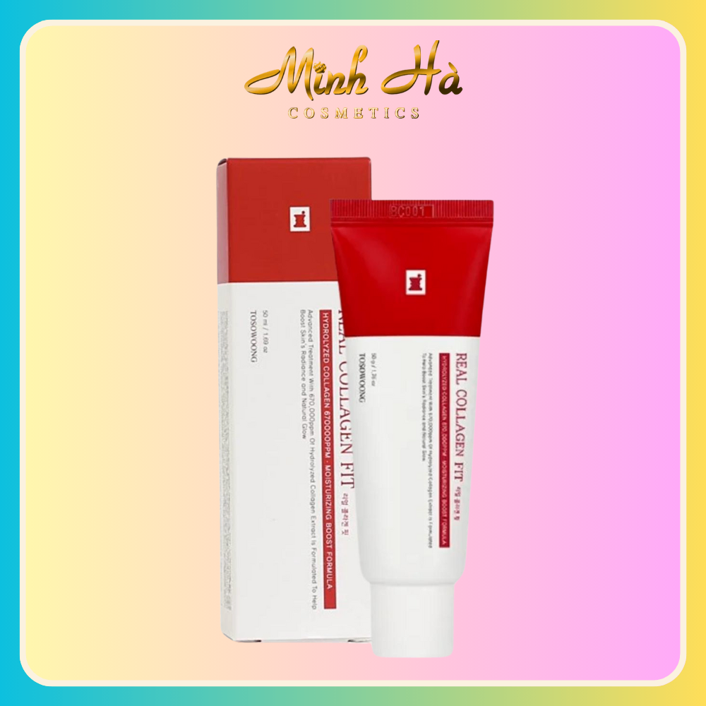 Kem peel da TOSOWOONG Real Collagen Fit 50ml giúp da căng bóng mịn mướt