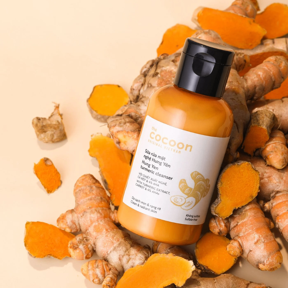 Sữa rửa mặt nghệ Hưng Yên Cocoon turmeric cleanser 140/310ml loại bỏ bụi bẩn, làm sáng da