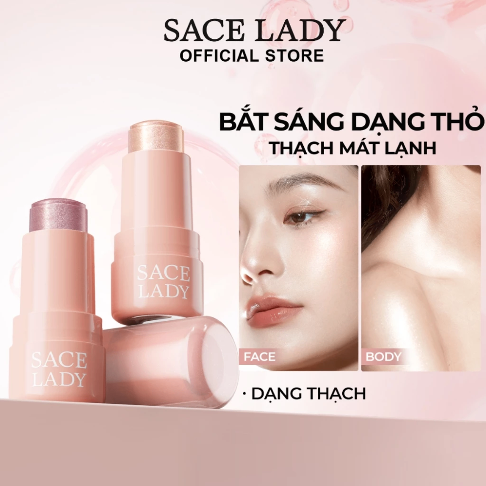 Thỏi bắt sáng Sace Lady Cooling Jelly Highlighter Stick 8g kết cấu thạch lâu trôi