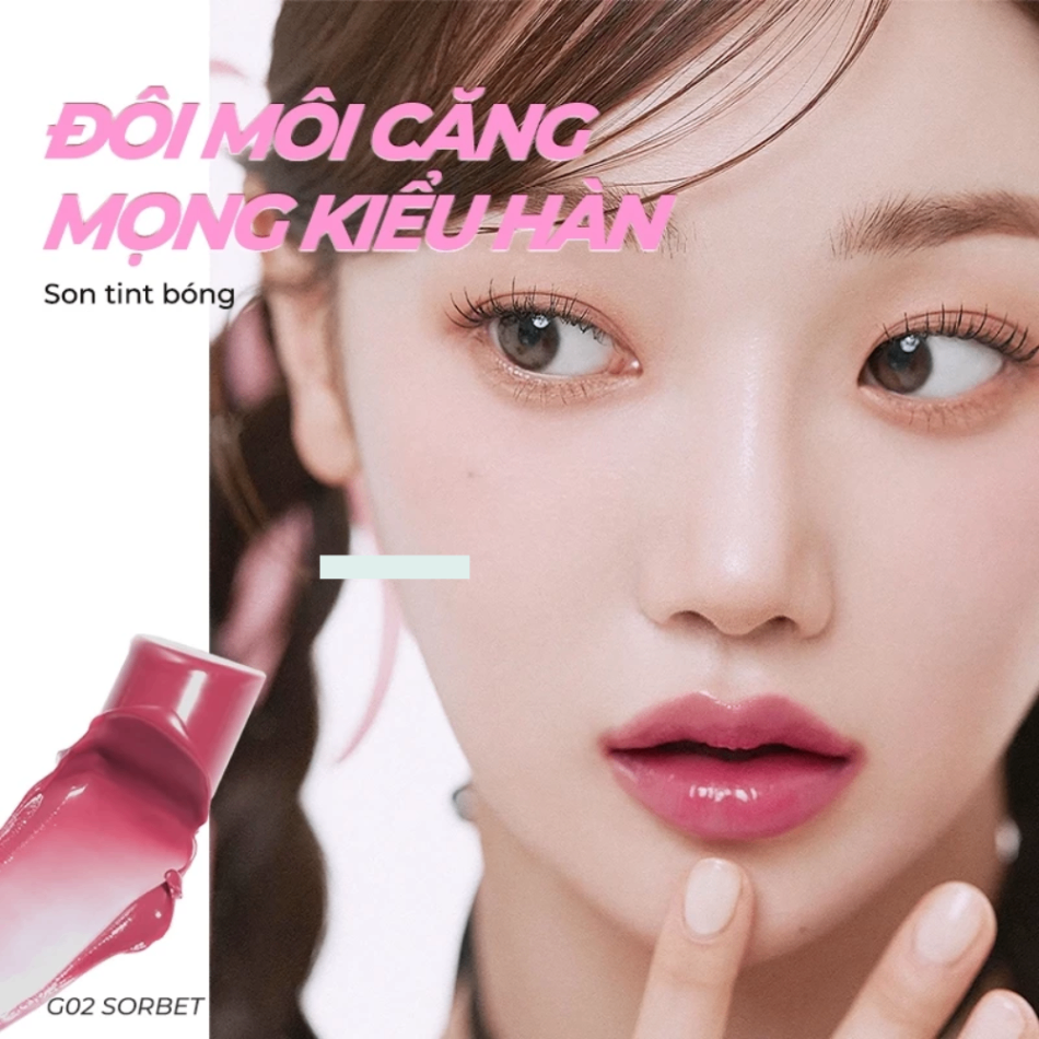 Son tint bóng Sace Lady Airy Fresh Glasting Water Tint Lipstick SL657 1.8g sáng bóng, mọng nước