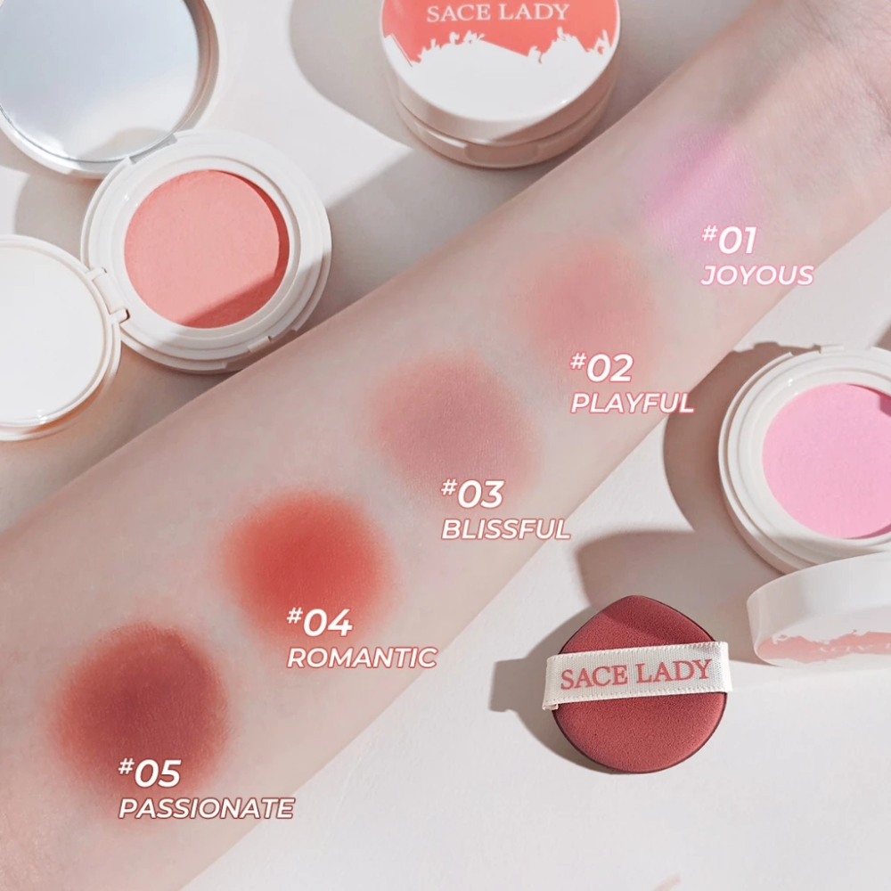 Má hồng dạng kem Sace Lady Air Cushion Clay Blush 3g kết cấu mượt mà lên màu chuẩn