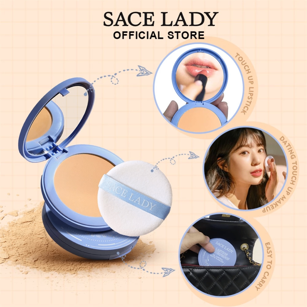 Phấn phủ nén Sace Lady Lasting Waterproof Pressed Powder 10g kiểm soát dầu dễ tán