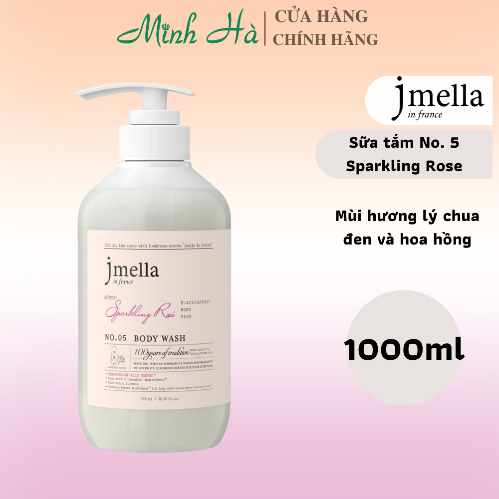 Sữa tắm và dưỡng thể hương nước hoa Jmella 500/1000ml cấp ẩm và lưu hương