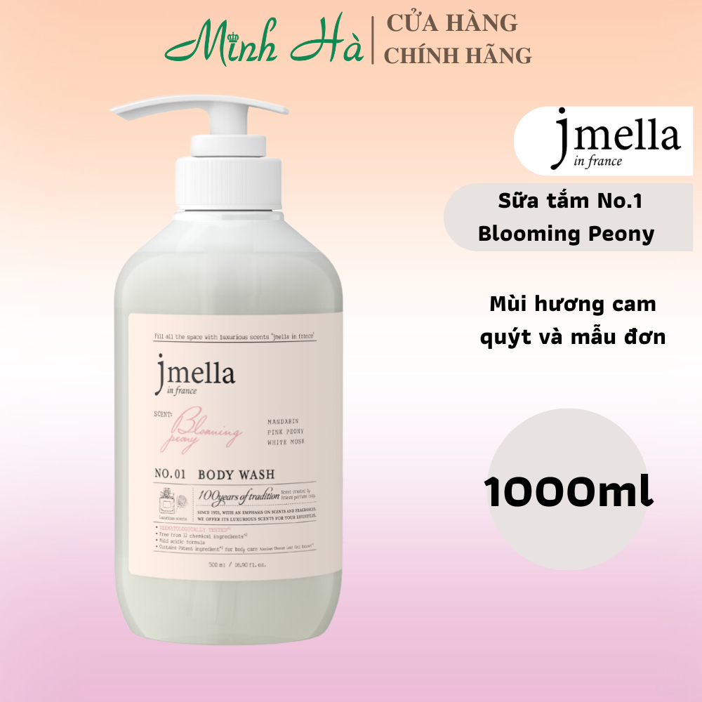 Sữa tắm và dưỡng thể hương nước hoa Jmella 500/1000ml cấp ẩm và lưu hương
