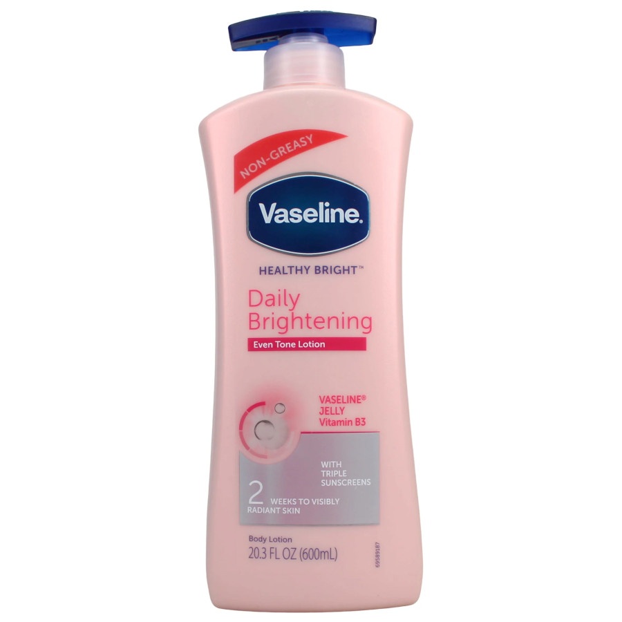 Sữa dưỡng thể Vaseline Healthy White UV Lightening Body Lotion 725ml giúp dưỡng trắng dưỡng ẩm phù hợp cho mọi loại da