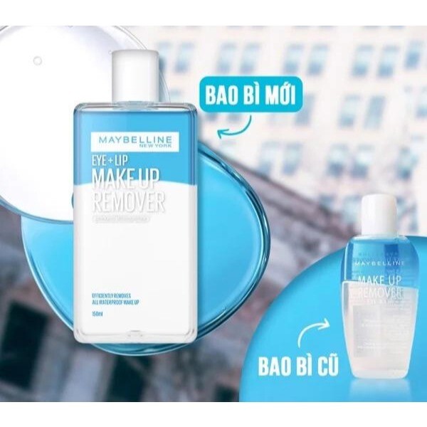 Nước tẩy trang mắt môi Maybelline 40/150ml sạch sâu lớp trang điểm