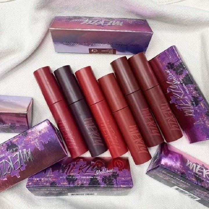 Son kem lì Merzy Bite The Beat Mellow Tint 4g chất son mềm mịn lâu trôi