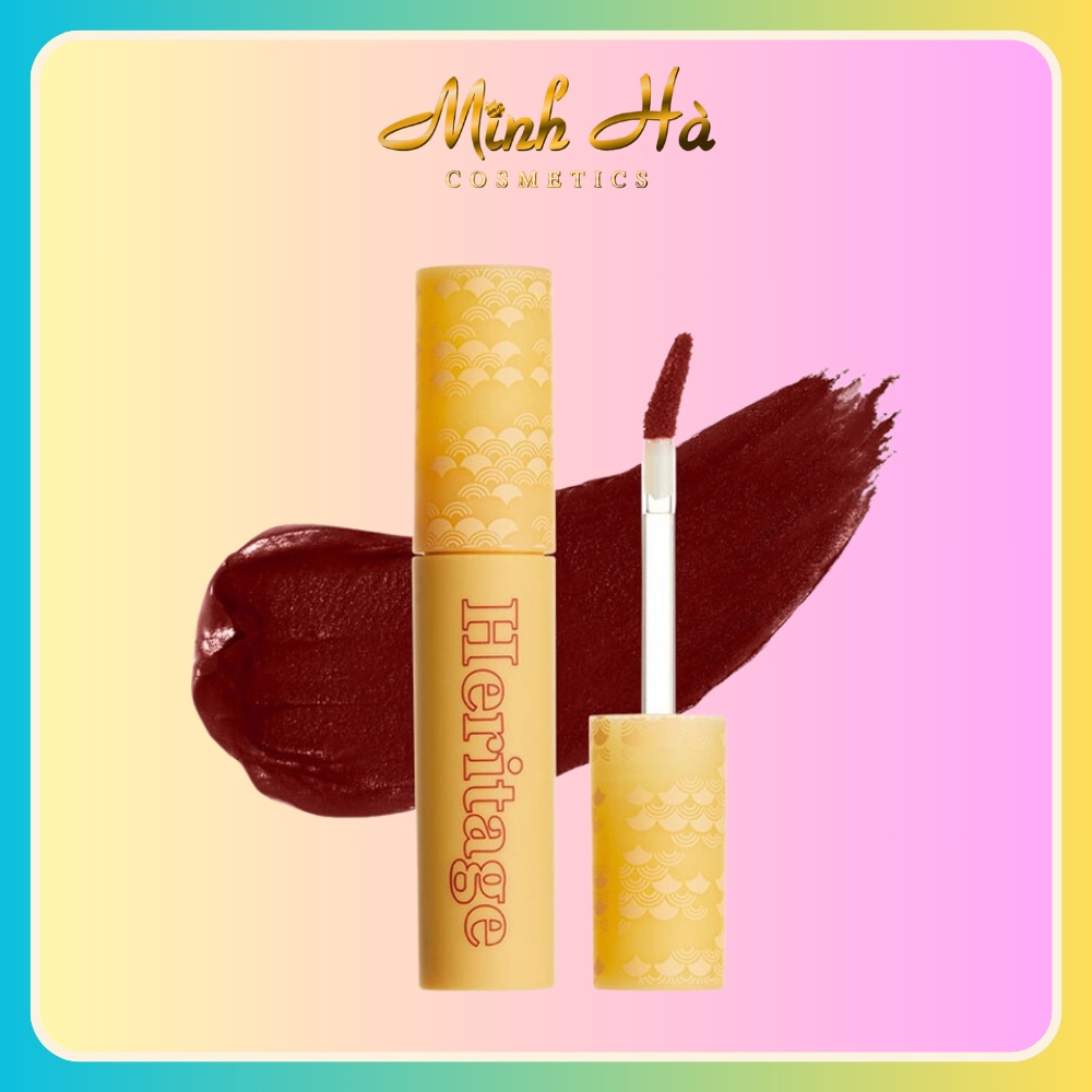 Son kem lì Merzy The Heritage Velvet Tint 4.5g lên màu chuẩn lâu trôi