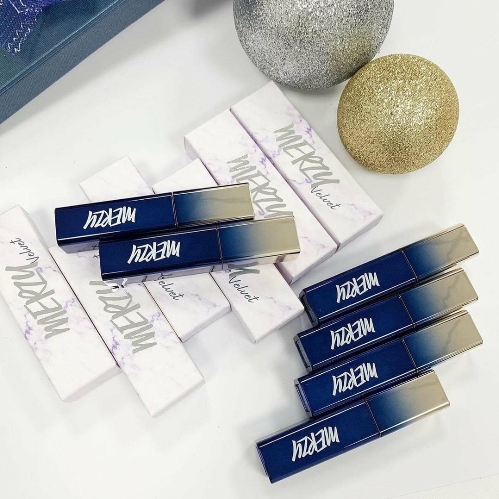 Son kem lì Merzy Blue Velvet Tint Season 3 Holiday Limited Edition 3.8g thời thượng mềm mịn trên môi