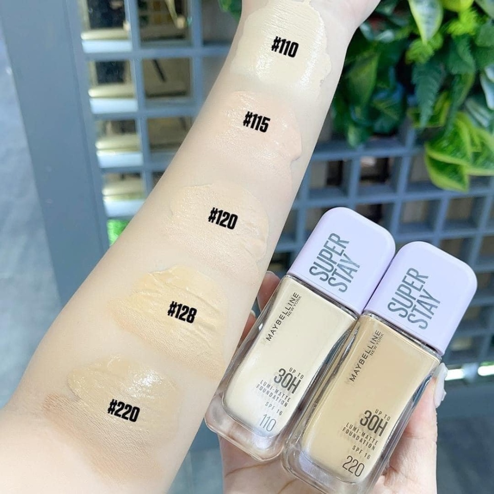 Kem nền bắt sáng Maybelline 30H Lumi-matte Foundation SPF16 35ml che phủ tốt và kiềm dầu