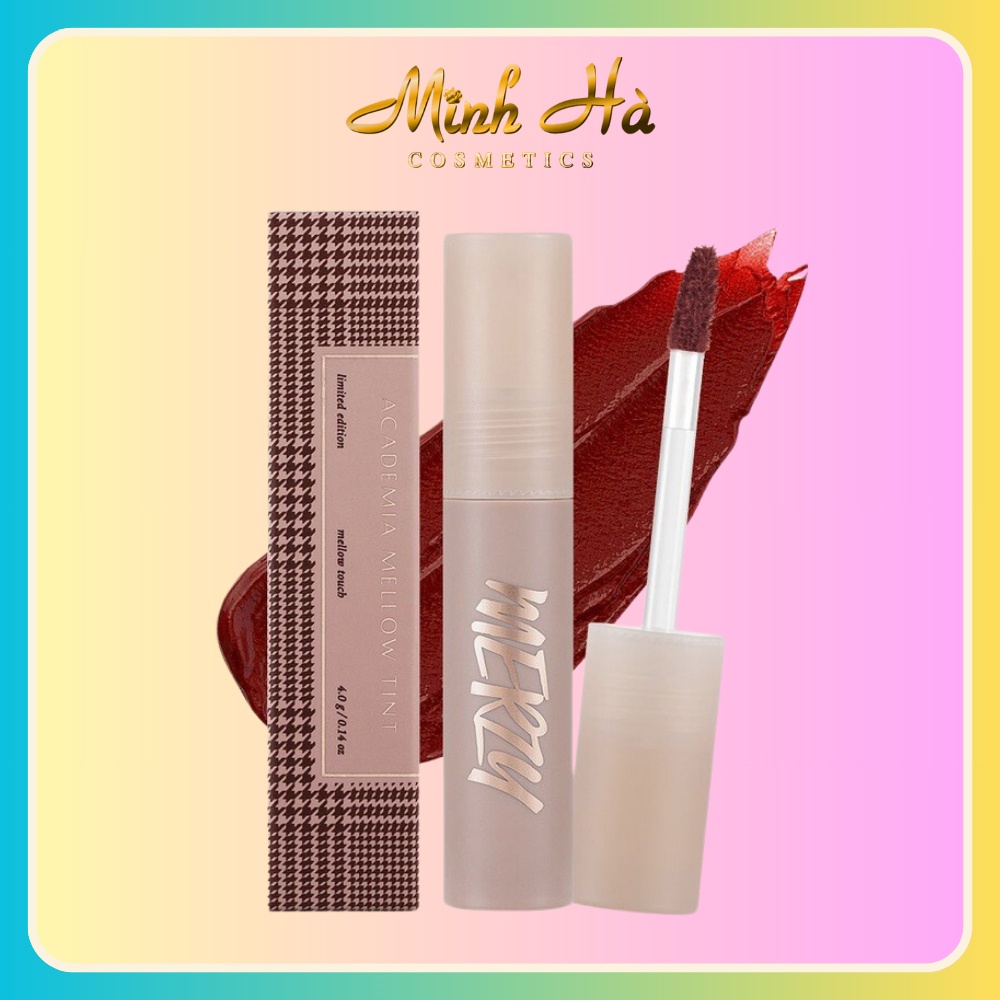 Son kem lì Merzy Academia Mellow Tint 4g lên màu chuẩn, lâu trôi
