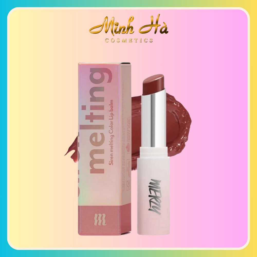 Son dưỡng môi có màu Merzy Siren Melting Color Lip Balm 3g cho môi mềm mịn, căng mọng