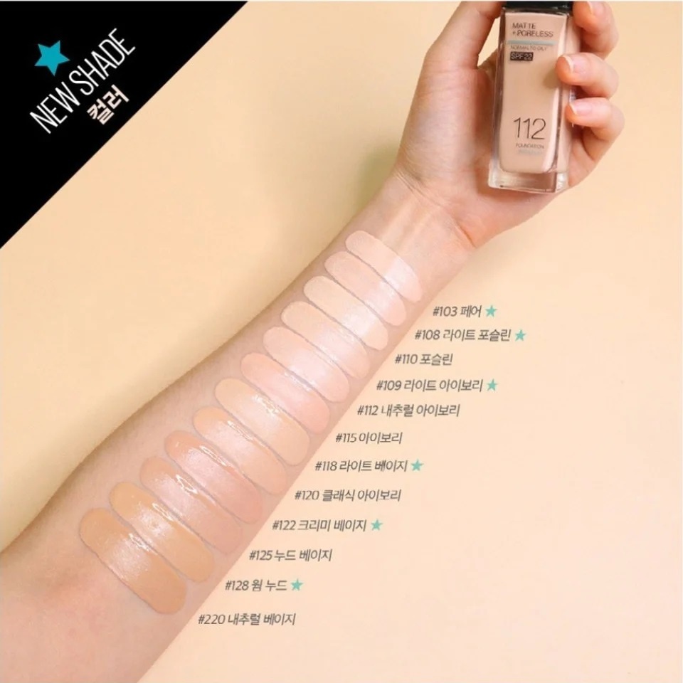 Kem nền Maybelline Fit Me Matte Poreless Foundation 30ml kiềm dầu che phủ cho da