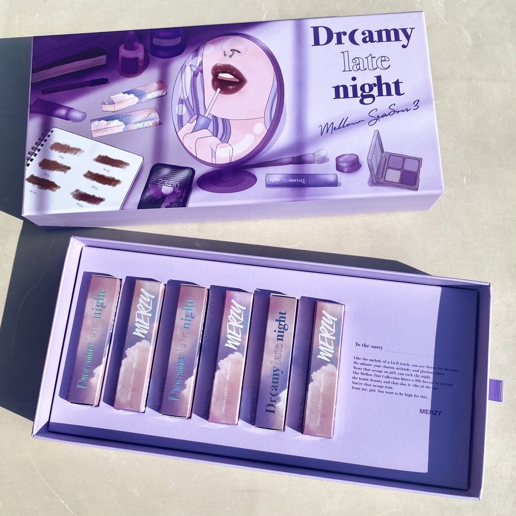 Son Merzy Dreamy Late Night Mellow Tint 4g cho đôi môi ửng màu tự nhiên và mang lại lớp phủ mơ màng