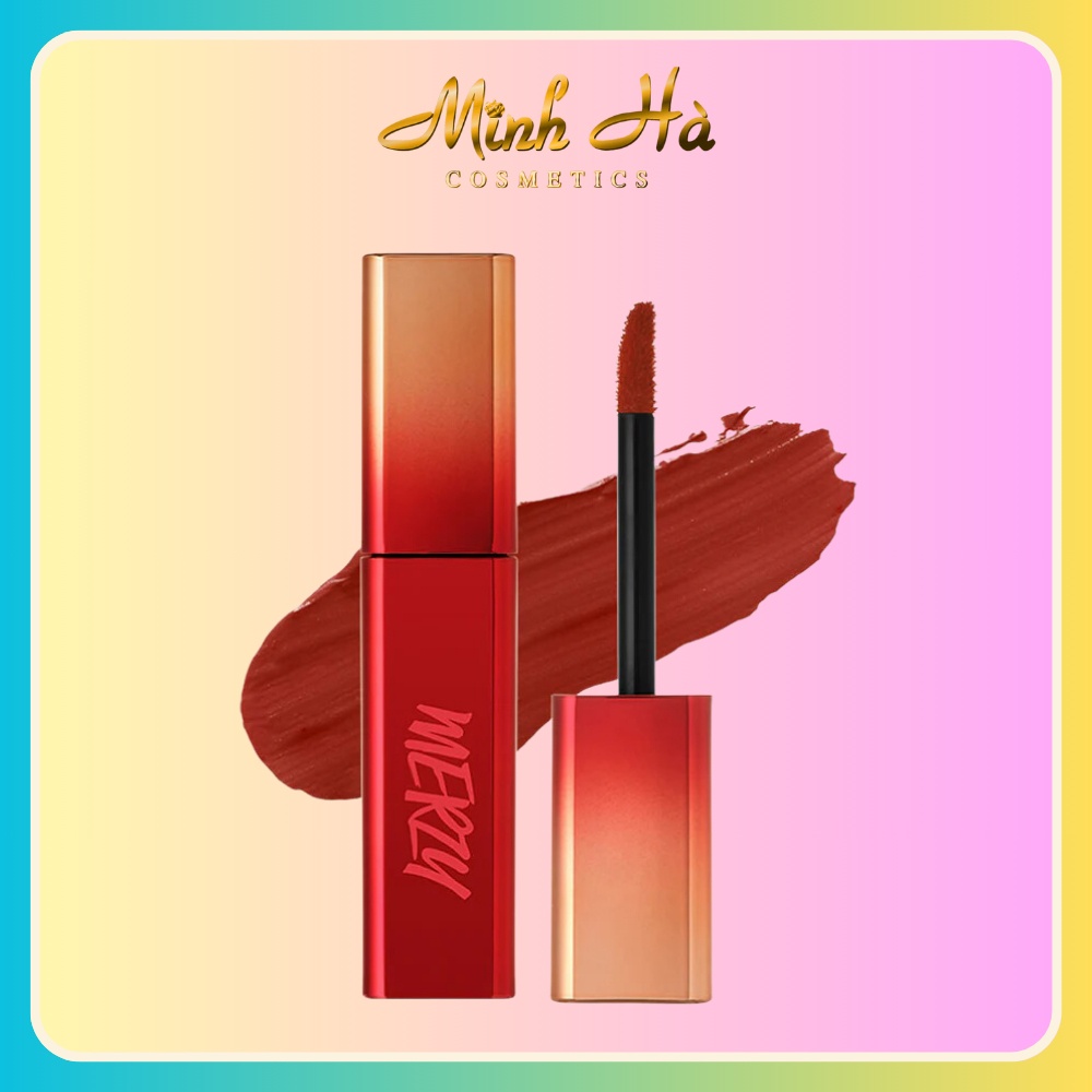 Son kem lì Merzy The First Velvet Tint Season 3- Red Edition 5g lên màu chuẩn lâu trôi