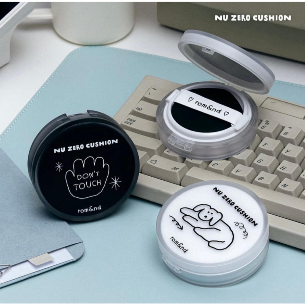 (ROMAND X INAPSQUARE) Phấn nước Romand Nu SPF24 PA++ Zero Cushion Limited 15g kiềm dầu mỏng nhẹ, tệp mịn tự nhiên