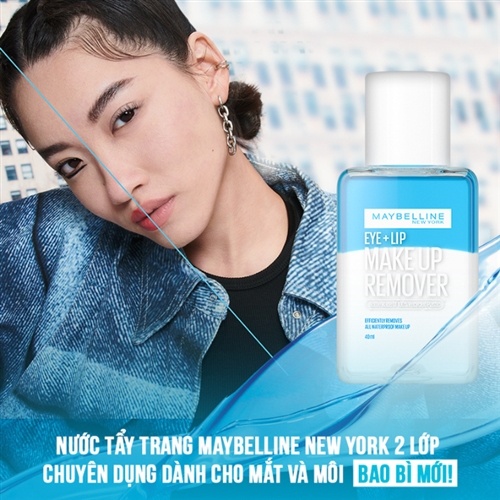 Nước tẩy trang mắt môi Maybelline 40/150ml sạch sâu lớp trang điểm