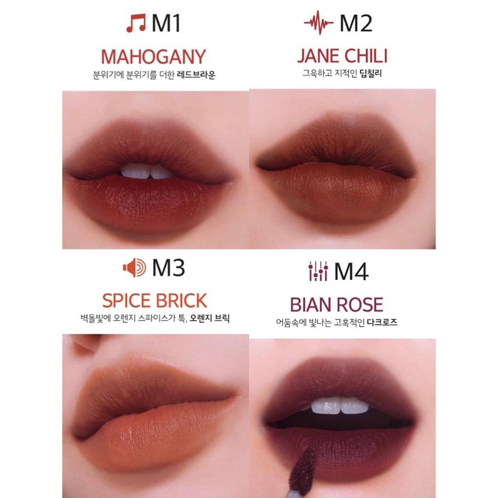 Son kem lì Merzy Bite The Beat Mellow Tint 4g chất son mềm mịn lâu trôi