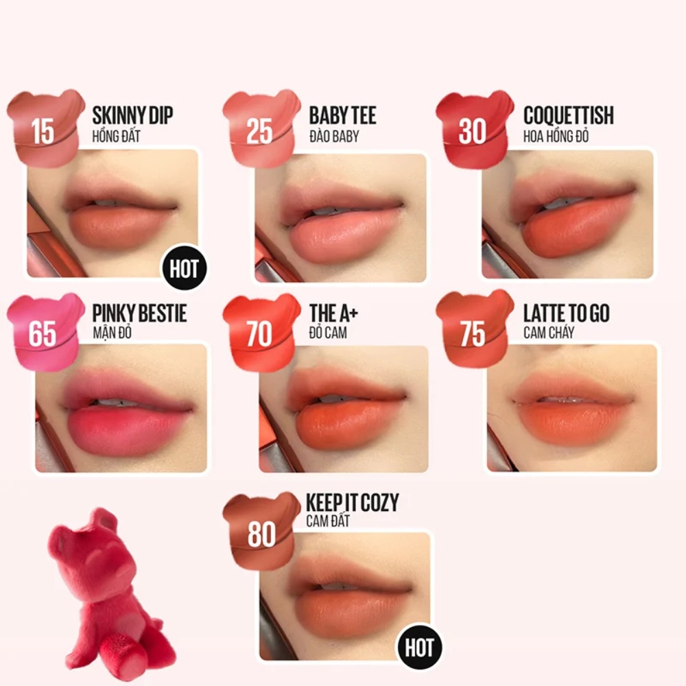 Son kem Maybelline Superstay Teddy Tint 5ml căng mịn, cho môi sắc sảo, quyến rũ