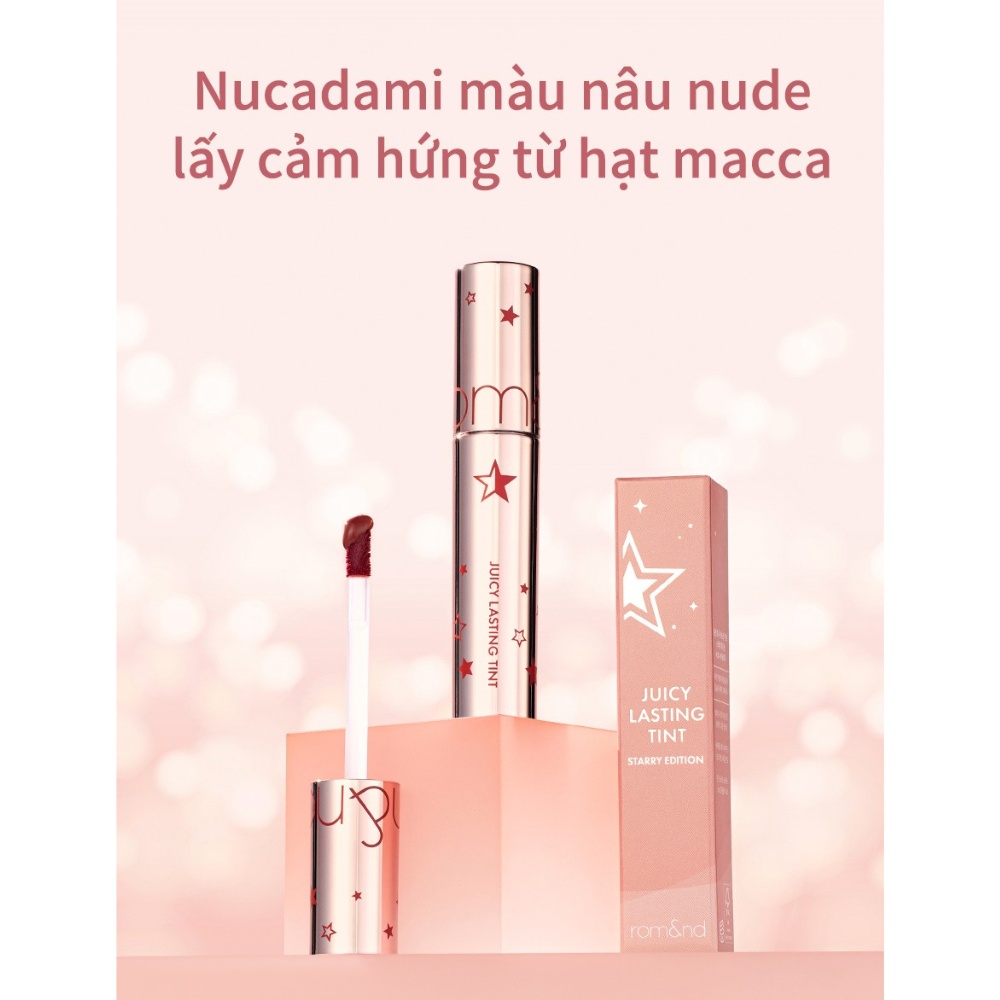 Son kem Romand Juicy Lasting Tint Starry Edition #23 Nucadamia 5.5g bám màu căng mọng