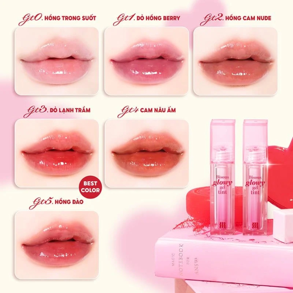Son bóng Merzy Bisous Glowy Gel Tint 4g căng mọng bền màu
